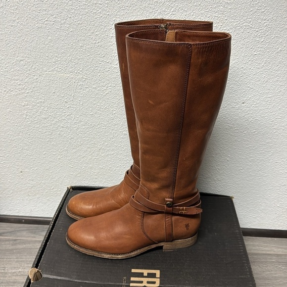 Frye Melissa Button Leather Tall Riding Boots - Picture 5 of 7